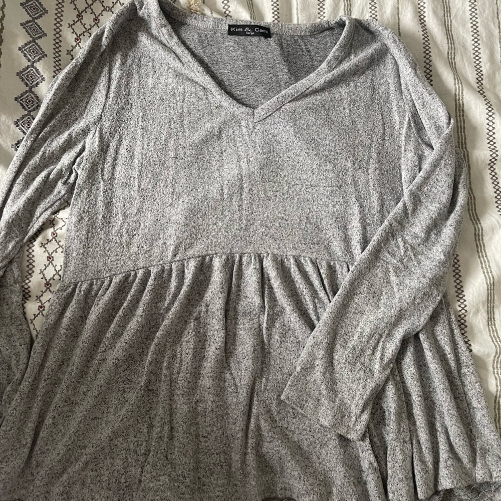 V-neck long sleeve (super soft)